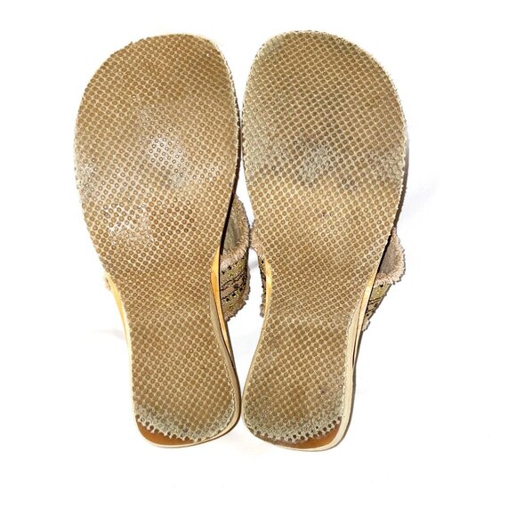 VTG Y2K Skechers CALI Size 8.5 Slip On Cut Out Block Heel Metallic Detail - Picture 9 of 9